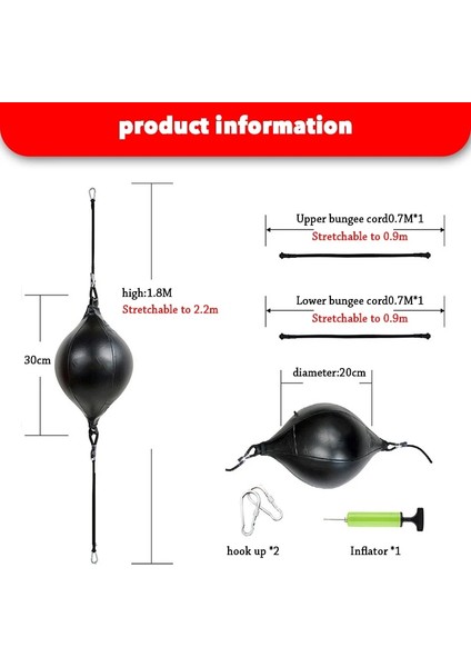 Kırmızı Stil Seeknfind Pu Boks Topu Armut Boks Torbası Refleks Hız Topları Yetişkinler Şişme Top Muay Thai Fitness Spor Ekipmanları Eğitimi (Yurt Dışından) indirimleri