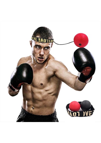 Kırmızı Stil Boks Refleks Hız Yumruk Topu Mma Sanda Boksör Yükseltme Reaksiyon Kuvveti El Göz Eğitim Seti Stres Spor Salonu Boks Muay Thai Egzersiz (Yurt Dışından)