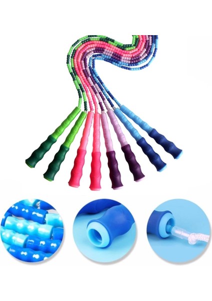 Pembe Stil 2.8 M Bambu Atlama Ip Atlama Ipi Hız Ayarlanabilir Atlama Çocuklar Çocuklar Çelik Tel Çift Boks Açık Fitness Egzersiz Eğitimi (Yurt Dışından) modelleri