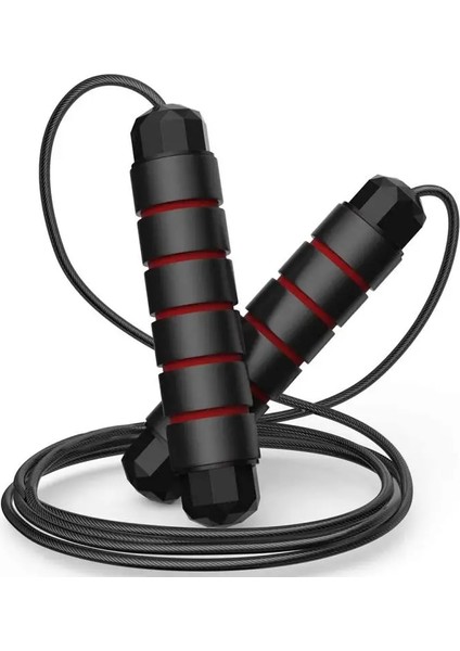 Siyah Kırmızı Stil Atlama Ipi Dolaşmayan Hızlı Hızlı Atlama Ipi Kablosu Bilyalı Rulmanlı Çelik Ip Atlama Ipi Gym Fitness Ev Egzersizi Ince Vücut (Yurt Dışından) modelleri
