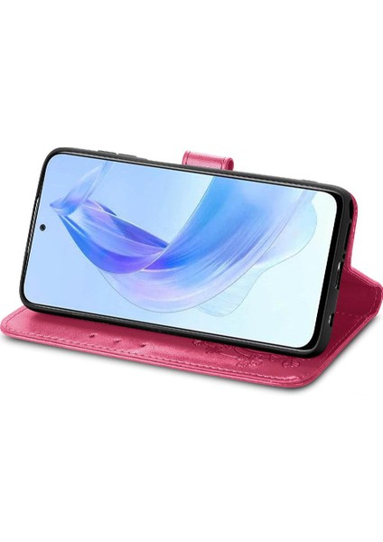 Huawei Onur Için Kılıf 90 Lite Kısa Kayış Dört Yapraklı Yonca Deri Kılıf (Yurt Dışından) modelleri