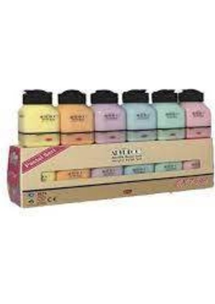 Akrilik Boya 6X75ML Pastel Renkle modelleri