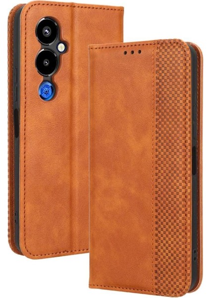 Tecno Pova 4 Pro Pu Deri Manyetik Kapatma Cüzdan Için Kılıf (Yurt Dışından)