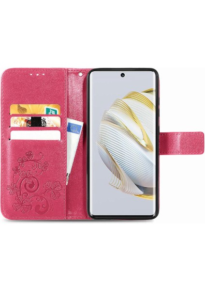 Huawei Nova 10 Için Kılıf Kısa Kayış Deri Kılıf Dört Yapraklı Yonca Flip (Yurt Dışından) fırsatları