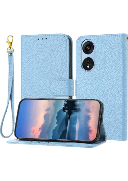 Oppo A17/A17K Pu Deri Cüzdan Kart Yuvaları Tutucu Litch Flip Için Telefon Kılıfı (Yurt Dışından)