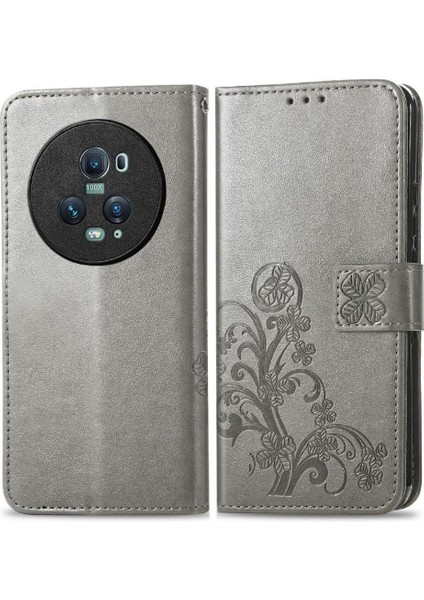 Huawei Onur Magic5 Pro Dört Yapraklı Yonca Flip Kapak Zarif (Yurt Dışından)