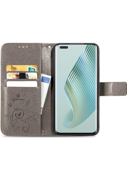 Huawei Onur Magic5 Pro Dört Yapraklı Yonca Flip Kapak Zarif (Yurt Dışından)