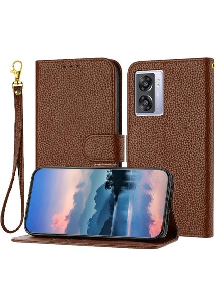 Oppo A57 5g Için Telefon KILIFI/A77 5g Kart Yuvaları Tutucu Flip Folio Pu Deri (Yurt Dışından)