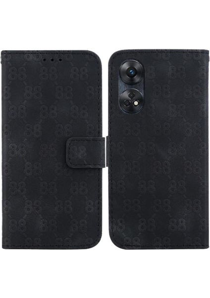 Oppo Phone 8t 4g Için Telefon Kılıfı Cüzdan Kapak Çift 8 Kabartmalı Kickstand Pu (Yurt Dışından)