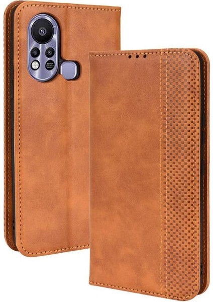 Infinix Sıcak 11S Cüzdan Manyetik Kapatma Pu Deri Kılıf (Yurt Dışından)