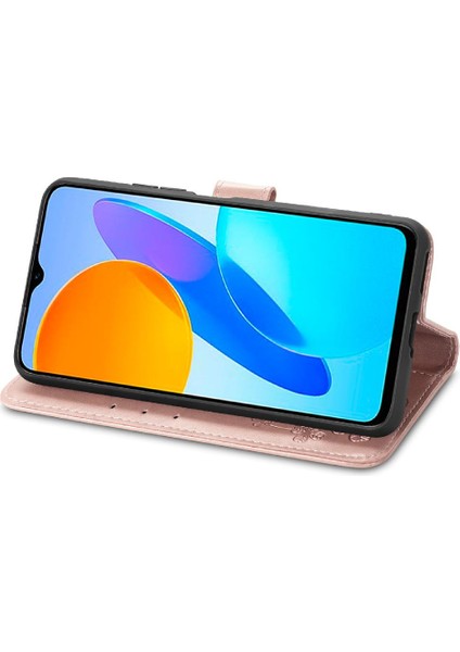 Huawei Onur X8 5g Için Kılıf Kısa Kayış Flip Kapak Dört Yapraklı Yonca Durumda (Yurt Dışından)