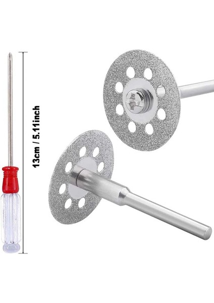 37 Adet Elmas Kesme Tekerleği (25MM/22MM/18MM), Elmas Kaplamalı Kesme Tekerleği ve Dremel Döner Alet Için 6 Adet 3mm Mandrel (Yurt Dışından) modelleri