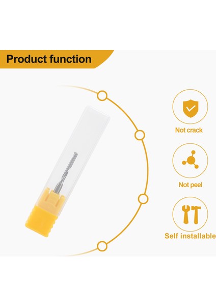 2mm x 15MM Caide Tek Flüt Spiral Uçlu Freze Cnc Router Bit (Yurt Dışından)