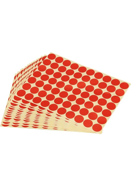 30PCS 19MM Daireler Yuvarlak Kod Çıkartmaları Kendinden Yapışkanlı Yapışkan Etiketler Kırmızı (Yurt Dışından)
