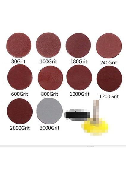 Flyeer 104 Adet 2 Inç Zımpara Zımpara Kağıdı Akın Disk Zımpara Kağıdı 100 Adet 80-3000 Grit Zımpara Kağıdı 2 Tepsi 2 Yastık Pedleri (Yurt Dışından) fırsatları