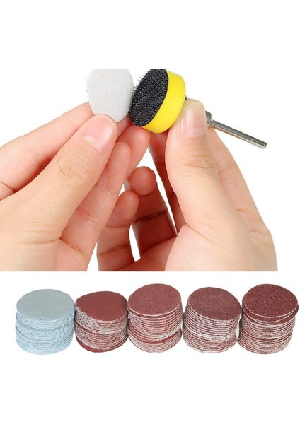 Zımpara Kağıdı SETI-100 x Zımpara Kağıdı (80/100/180/240/600/800/1000/1200/2000/3000 Tane Boyutunda Her Biri 10 Sayfa) 2 x Tepsi 2 x Yastık-Gösterildiği Gibi (Yurt Dışından)