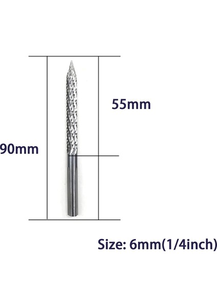 1/4ın 6mm Yüksek Karbür Çelik Çapak Uçları (Yurt Dışından)