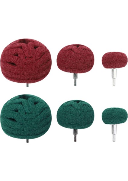 Jınmy-6 Adet Monte Kubbe Zımpara Paspas Pedi Naylon Fiber Parlatma Tekerleği Metal Ahşap 180 320 Grit (Yurt Dışından)