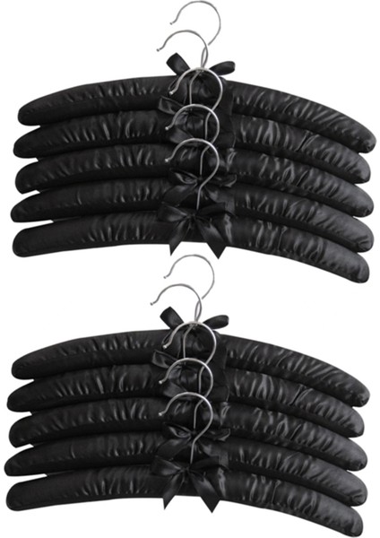 15 Inç Büyük Saten Yastıklı Askılar, Gelinlik Elbiseleri, Montlar, Takım Elbiseler, Bluz Için Ipek Askılar (Siyah, 10 Paket) (Yurt Dışından) indirimleri