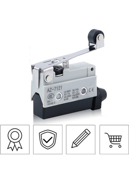 Az 7121 Su Geçirmez Mikro Anahtar Hareket Limit Anahtarı Düz 90 Derece Makaralı Kol Inching Seyahat Limit Anahtarı Menteşeli Makaralı Kol Jessica (Yurt Dışından) fırsatları