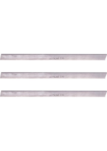 3 Adet 3 mm x 12 mm x 200 mm Yüksek Hızlı Çelik Bıçaklar Pratik Alet Torna Hss Bit (Yurt Dışından)