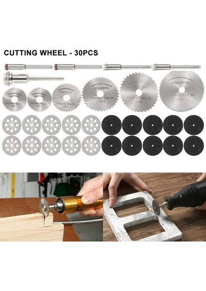 BRADOO-30PC Elmas Kesme Diskleri Havalandırmalı Elmas Kesme Diski Kiti Reçine Kesme Tekerlekleri Yüksek Hızlı Çelik Saplı Testere Bıçakları (Yurt Dışından) modelleri