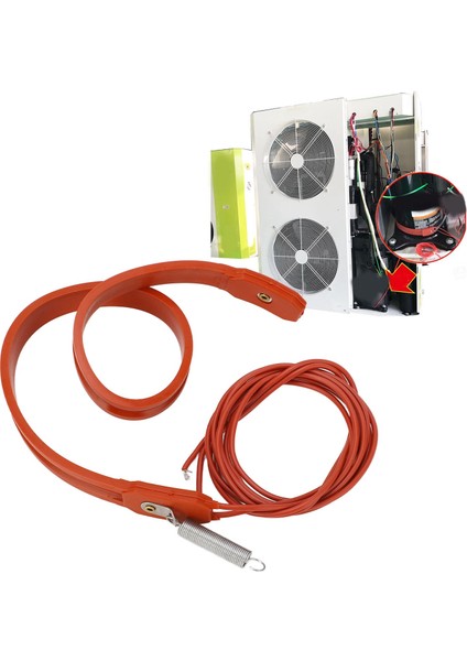 Boru Isıtma Kablosu Kendini Düzenleyen Isı Bandı Hızlı Isınma Su Geçirmez 15MM Genişlik Ac 220V 28W 450MM Uzunluk Hava Kompresörü (Yurt Dışından)