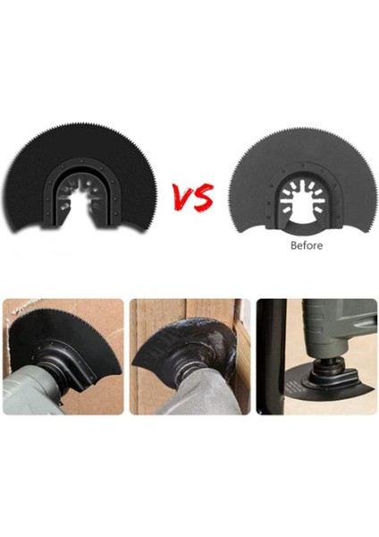 5 Adet Salınımlı Çok Alet Yarı Dairesel Hcs Segment Testere Bıçağı Ahşap Kesmek Için Çok Fonksiyonlu Alet 88MM (Yurt Dışından)