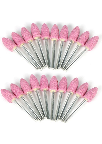 Hyqzltca 20 Adet Aşındırıcı Monte Taş Dremel Aksesuarları Için Taşlama Taşı Tekerlek Kafası Dremel Döner Aletler-Şekil Pembe (Yurt Dışından)