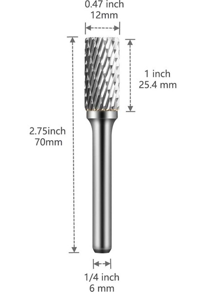 Çift Kesimli Döner Alet Kalıp Öğütücü Uçları-1 * Silindir Şekli Döner Çapak Alet-Gümüş (Yurt Dışından) indirimleri