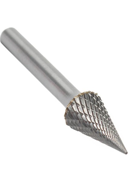 Tungsten Caide Çapak Sivri Koni Şekli Çift Kesim Döner Çapak Dosyası 70X12MM 1/4 Inç Şaft Çapı ile (Yurt Dışından)