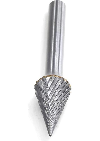 Tungsten Caide Çapak Sivri Koni Şekli Çift Kesim Döner Çapak Dosyası 70X12MM 1/4 Inç Şaft Çapı ile (Yurt Dışından)