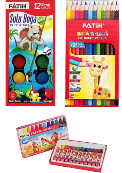 Kuru Sulu Pastel Boya Seti