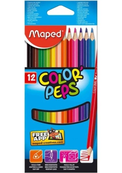 Color Peps Kuru Boya Kalemi 12 Renk 3154141832123
