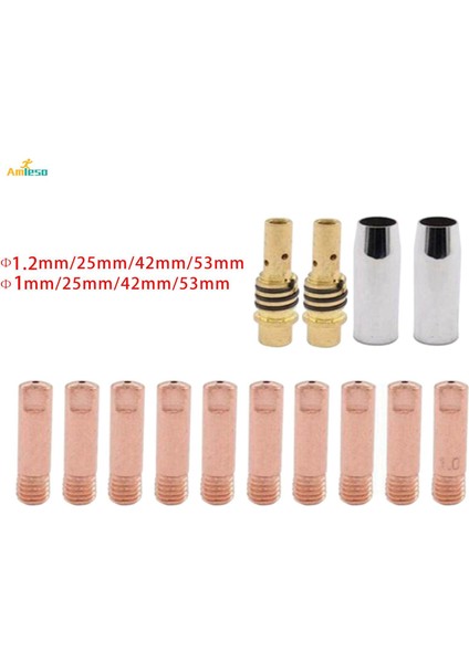 15AK Torç Kaynağı Için Mig Torch Gaz Nozulu Ucu Tutucu 1.0mm Sarf Malzemeleri (Yurt Dışından)
