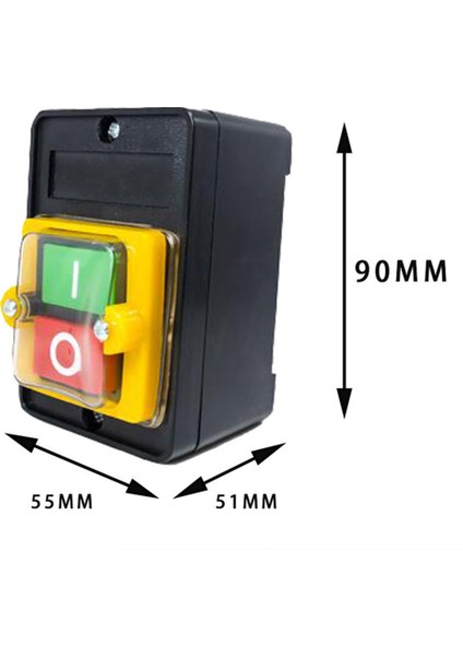 Grapety Su Geçirmez Kontrol Basmalı Düğme Anahtarı Elektronik Diy Makinesi Matkap Motoru Açma/kapama Başlat/durdurma Anahtarı 380 V KAO-10KH (Yurt Dışından) modelleri