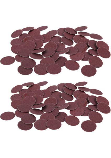 100 Adet 2 Inç /50 mm 80 Grit Rulo Kilitli Zımpara Diski Aşındırıcı Pedler (Yurt Dışından)