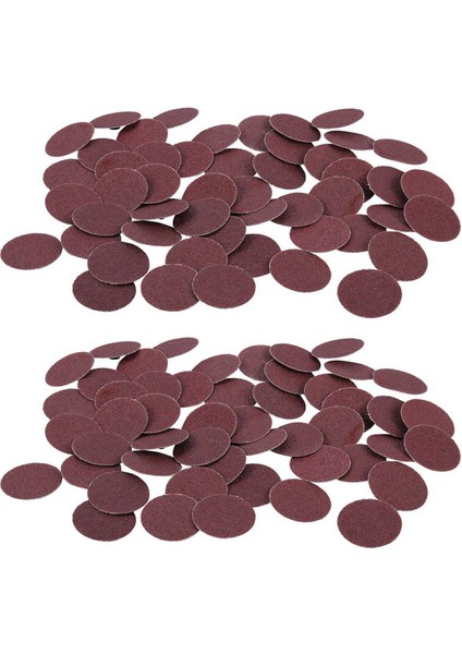 100 Adet 2 Inç /50 mm 80 Grit Rulo Kilitli Zımpara Diski Aşındırıcı Pedler (Yurt Dışından)