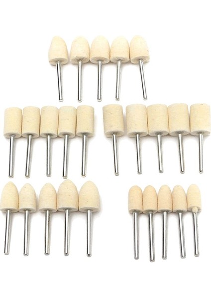 25 Adet Set 1/8 Inç Keçe Parlatma Parlatma Noktaları Döner Alet Için Taklit Yün Monte (Yurt Dışından) fiyatları
