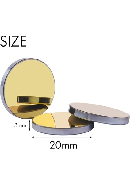 Çap 20MM, Kalınlık 3mm, Silikon Altın Kaplama Reflektif Lens (Yurt Dışından)