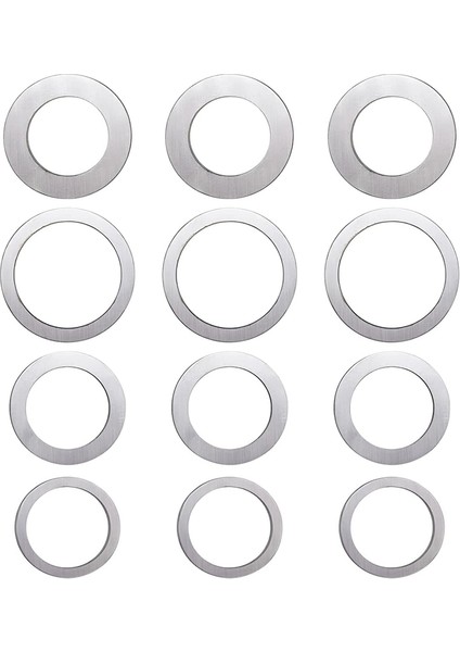 Testere Bıçağı Adaptör Halkası Seti Testere Bıçağı Burcu Açılı Taşlama Iç Açıklık Dönüşüm Contası Yüksek Kaliteli Gümüş Metal (12/paket) (Yurt Dışından)