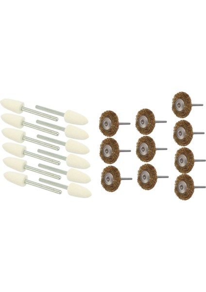 12 Adet Parlatma Parlatma Aleti 8.5mm Konik Montajlı Keçe Bobs 3mm Şaft ve 10 Adet Pirinç Tel Fırça Yuvarlak Fırça Disk Fırça Fincan Fırçası 25MM Dremel Için (Yurt Dışından) modelleri