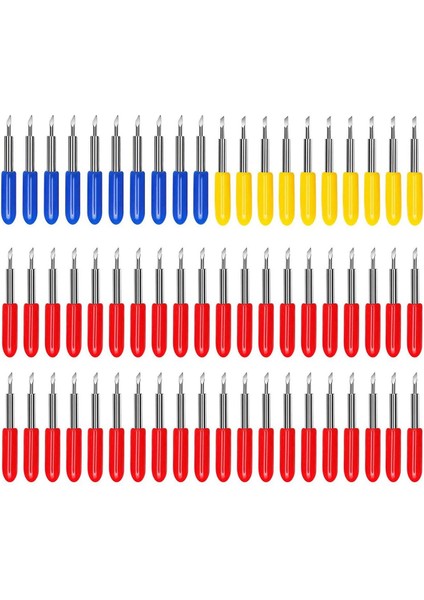 60 Adet S, Keşfetmek Için Hava / Hava 2 Maker Expression 30/45/60 Derece Kesim Plotter Yedek Bıçaklar (Yurt Dışından)