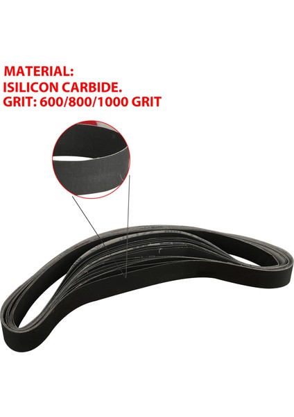 1000 Grit Zımpara BANTLARI-5*600 Grit Zımpara Bantları 5*800 Grit Zımpara Bantları 5*1000 Grit Zımpara Bantları-Gri (Yurt Dışından)