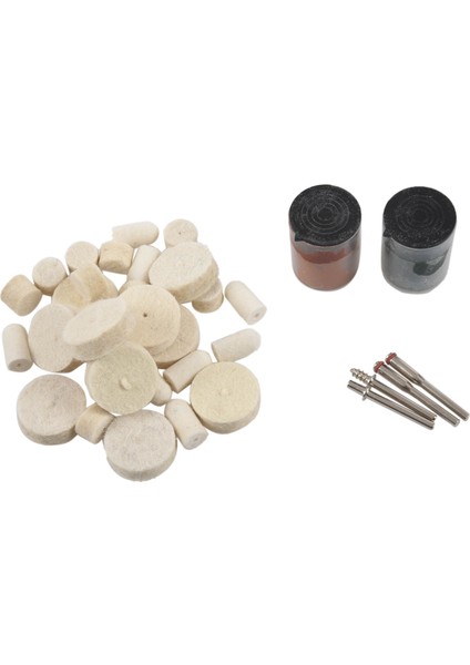 36 Adet 1/8 Inç Yumuşak Keçe Parlatma Parlatıcı Çapak Tekerlek Kiti Döner Aletler Için (Yurt Dışından) fiyatları