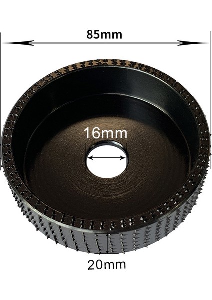 16MM 5/8 Inç Delik Ahşap Şekillendirme Diski Oyma Güç Aracı Tungsten Karbür Tekerlek Açılı Taşlama Siyah (Yurt Dışından)