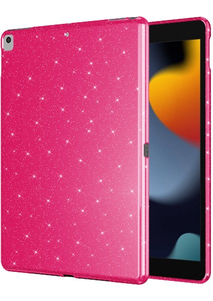 Apple iPad Pro 10.5 (7.nesil) Glittered Glossy Look Tablet Koton Kılıf Koyu Pembe