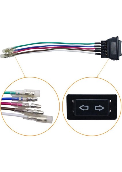 Profesyonel 5pin 12 24V Siyah Araba Elektrikli Cam Anahtarı Plastik Lamba Elektronik Bileşenler Arabalar Için Evrensel Jessica (Yurt Dışından)