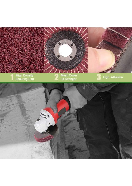 6pcs 4 Inç 240 Grit Kırmızı Naylon Fiber Flap Diskler, Zımpara Kağıdı Ile, Boya Sökme ve Paslanmaz Çelik Boru Parlatma Için Mükemmel (Yurt Dışından) indirimleri