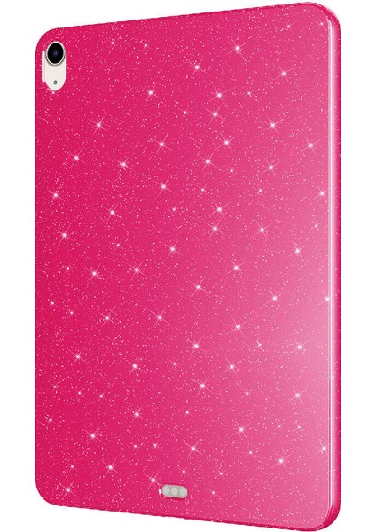 Apple iPad Air 10.9 2022 (5.nesil) Glittered Shiny Look Tablet Koton Kılıf Koyu Pembe